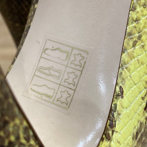 Miu Miu Python Snakeskin Leather Heels Open Toe Multicolor Sz 39 , 8.5 Platform - Picture 8 of 13